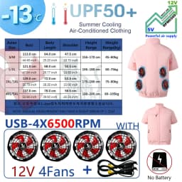 Summer 3 Fans 4 Fans Air Conditioning Cooling Vest Men Women Outdoor Jacket Sun Protection Windbreaker Travel Fishing Sports