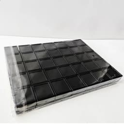 70Pcs Transparent Gemstone Display Box Ring Face with Bare Gemstone Plastic Transparent Diamond Display Box 3x3cm 4x4cm