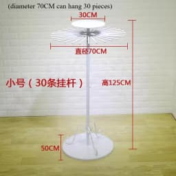 Wrought iron scarf shelf, silk scarf display rack, floor-to-ceiling clothing store hanging fabric shawl display shelf, round.