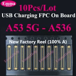10pcs Charging FPC on MainBoard For Samsung A06 A07 A16 A17 A26 A33 A34 A35 A53 A54 A55 A56 A52 A72 A73 FPC Connector Port