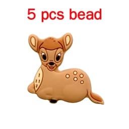 5pcs Silicone Pacifier Chain Cartoon Beads Baby DIY Care Nipple Chain Ornaments Parts