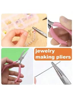 2pcs/1pcs Pink Jewelry Pliers and Ring Can Be Used to Make and Repair Various Jewelry Accessories, DIY for New and Experienced