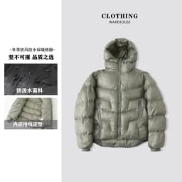 Highly Fluffy Ultra Warm 5000GT Substitute Tech Wool Cotton Fill Hooded Men's Bread Coat Cotton Jacket Cotton Padded Coat