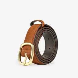 BEAUTODAU Belt Women Split Leather Trend Elliptical Pin Buckle Accessories All-Match Jeans Waistband Ladies Handmade 91119