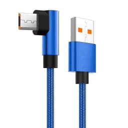 90 Degree Elbow Micro USB 2.4A Fast Charging Data Cable V8 Mobile Phone For Samsung Xiaomi Android Quicked Charger Cord 1m/2m/3m