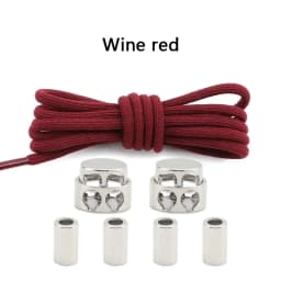 1Pair Lock Shoe laces Without ties Metal Buckle Laces Round Elastic Laces Sneakers Kids Adult No Tie Shoelaces Shoes Accessories