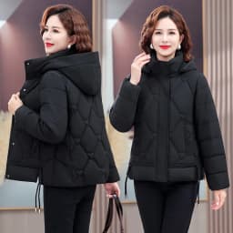 Winter Warm Thick Hooded Puffer Coat for Women L-4XL Windproof Russian Cold Weather Snow Jacket Middle Aged Mom Outerwear Cozy