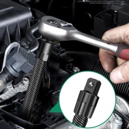 250/350 mm 1/2'' Flexible Socket Extension Ratchet Drive Socket Extension Bar Bendable Elastic Joint Head Post Connecting Link