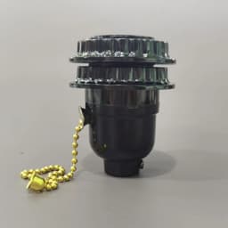 UL Bakelite Lamp Holder E26 Vintage Edison Spiral Bulb Base Zipper and Knob Switch Vintage Chandelier and Table Lamp Holder