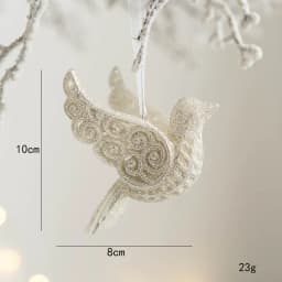 Christmas Tree Hanging Ornaments Snowflake Angel Deer White Pendants Navidad New Year Party Home Xmas Tree Decorations Kids Toys