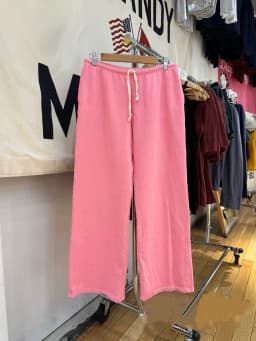 Red Drawstring Elastic Waist Oversized Retro Trouser Woman Casual Wide Leg Pant Loose Y2K Harajuku Sweatpants Cototn Blend