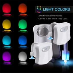 Toilet Night Light PIR Motion Sensor LED Light Toilet Bowl Light Washroom Night Lamp Battery-powered 7 Colors Changing Toilet
