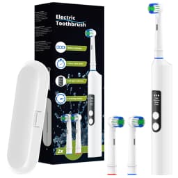 Rotating Electric Toothbrush with 4 Cleaning Modes and Smart Timer, Rechargeable Toothbrush Compatible with Oral B Brush Heads