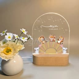 Personalized Children Animal Lamp Custom First Name 3D Night Light For Baby Kids Bedroom Home Decoration Birthday Christmas Gift