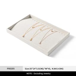 Oirlv Linen Multi-function Flat Jewelry Tray Stackable Jewelry Drawer Organizer Bracelet/Watch/Earrings Showcase Jewelry Holder