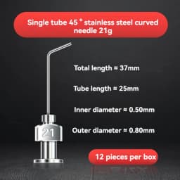 1-inch 45 degree bent metal injection needle tube, stainless steel dispensing needle, dispensing needle distributor accessories