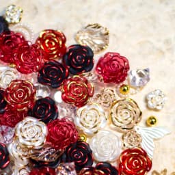 Red Rose Tea Flower Cream Filled DIY Handmade Barbecue Pain Decorative Accessories Packaging Material Fashion Jewelry Parts