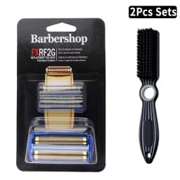 2Pcs Sets Hair Clipper Cutter Blade Head Cover Shaver With Comb Brush For Babyliss Replacement Net Knife Clipper Accessories