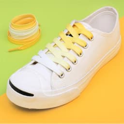 1 Pair Of Colored Canvas Silk Shoelaces Candy Gradient Shoe Lace Solid Color Party Shoe Laces Children's And Adult Shoestrings