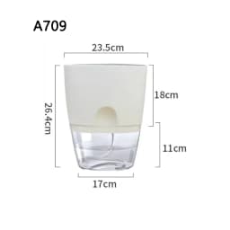 2 Layer Soilless Cultivation Flower Pot Cotton Rope Self Watering Hydroponic Plant Basin Automatic Irrigation Lazy Flowerpot 1Pc