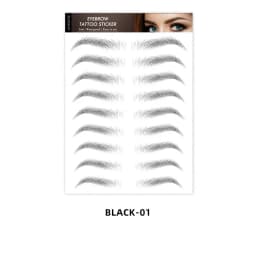 Brown Eyebrows Makeup Tattoo Sticker Water-based Hair-liked Waterproof Long Lasting False Stickers for Brow Grooming Shaping