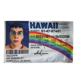 Nlbflag 90x150cm 3x5 Ft McLovin Flag Fake ID Driver License Banner Custom