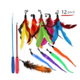Kitten Toys Variety Pack Funny Cat Stick Scalable Cat Pole Plush Toy Feather Replacement Head Interactive Fun Pet Supplies
