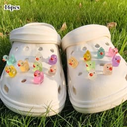 Fruit Shoe Decoration Set Cute Christmas Ducks Advanced Shoe Decorations DIY Detachable Buckle Shoes Accessories1Set