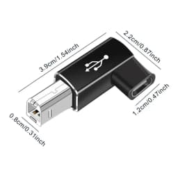 USB 2.0 Printer Adapter USB Type C to Type B Male For Printer Hard Drive Base Fax Machine Scanner USB 2.0 Type C Printer Adapter