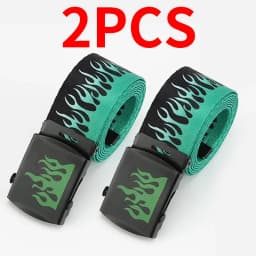 Punk Style Flame Belt - Trendy Hip-hop Street Bad Boy Personality Decoration Durable for Both Men and Women Trendy Eyelet Belt