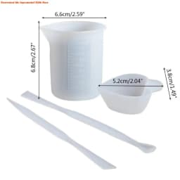 NEW 4-7pcs 1 Set Reusable Resin Art Mixing Measuring Cups Silicone Stir Stick Epoxy Mold Jewelry Making DIY Tool