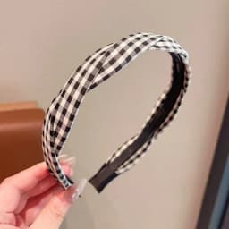 1PC Assorted Color Plaid Headbands, Twisted Pattern, Cute Hair Accessories for Women, Trendy Daily & Party Hair Decor