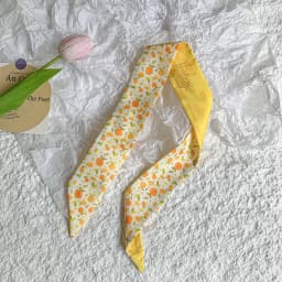 New Luxury Fruit Design Women Long Scarf Chiffon Silk Scarves Rubber Red Tie Black Bag Ribbon Headbands Bag Scarves Neckerchief