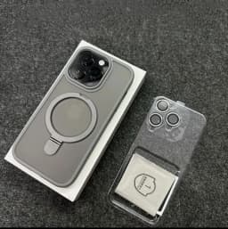 Metal Ring Stand Matte Magnetic Case for Magsafe IPhone Air 17 16 15 14 13 12 11 Pro Max Plus with Lens Protector Mac Safe Cover