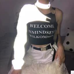 Reflective Asymmetric Short Jacket Women's Long Sleeve Arm Cover Functional Style Cool Trendy Half-length Cover up