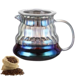 300/500/700ml Glass Coffee Kettle Drip Kettle Coffee Pot Colorful Glass Coffee Kettle Cloud Shaped Coffee Server Teapot