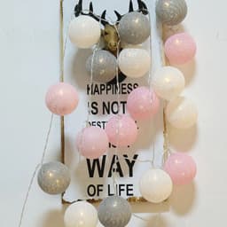 4CM Cotton Ball Light String Garland Fairy Lamp LED Holiday Wedding Party Home Bed Decoration Battery box Valentine's Day