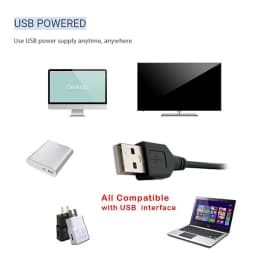 5V 2A USB Inline On Off Button Switch Cable Male to Female USB Cord for LED Strip Desk Lamp USB Powered Small Electronic Devices