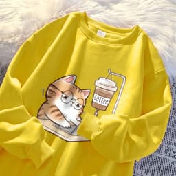 Work Cats That Cannot Do Without Coffee Womens Hoody Loose Comfortable Hoodies Harajuku Fleece Hoodie Fashion Autumn Men Top