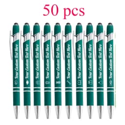 10-100 Customized Ballpoint Pen with Stylus Tip Print Name Logo Metal Pen for Business Graduation Birthday Anniversary Gift Pen