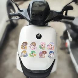 Digimon Anime Cartoon Reflective Warning Sticker - Agumon Cute Helmet Nighttime Reflective Decoration for Electric Vehicles