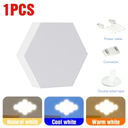 LED Night Light Honeycomb Hexagon Modular Quantum Lamp DIY Creative Modern Wall Lights Bedroom Decoration USB DC5V Touch Dimming