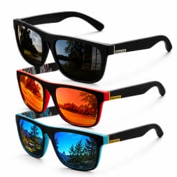 1/3/4PCS Polarized Sunglasses UV400 TAC Lens Classic Square Retro Driving Glasses for Fishing Hiking Outdoor Activities