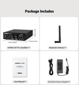 AIYIMA A07 PRO Bluetooth Amplifier TPA3255 QCC304X Stereo 2.0 Channel 300Wx2 Power Digital Amplifier RCA APT-X Home Sound AMP