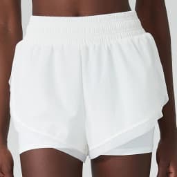 Women Summer Running Shorts Solid Color 2 In 1 Gym Yoga Short Breathable Quick Dry Short Sportswear Female Workout Clothes