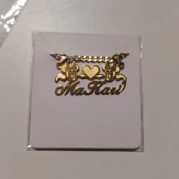 Custom Removable Cartoon Character Name Pendant Gold Color Stainless Steel Heart Nameplate Necklaces For Women Girl Kids
