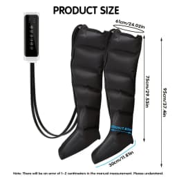 2pcs Professional Air Compression Leg Massager Boots with 6-Airbag Pneumatic, Adjustable Intensity/Speed Modes, Varicose & Muscl