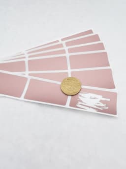 New 23x42mm 100pcs ROSE Gold Adhesive SCRATCH OFF Stickers DIY Password Hand Made Scratched Stripe Card Film