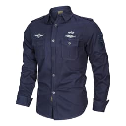 Spring Autumn Men Long Sleeve Cargo Polo Shirt Men Casual Fashion Cotton Shirt Men Tactic Military Embroidery Tops Plus Size 6XL