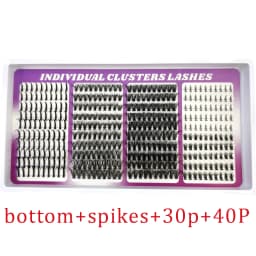 30rows Lash Clusters DIY Spiky Cluster Lashes Mixed Styles Fluffy Volume Clusters Lashes Fluffy Individual Eyelashes Extension